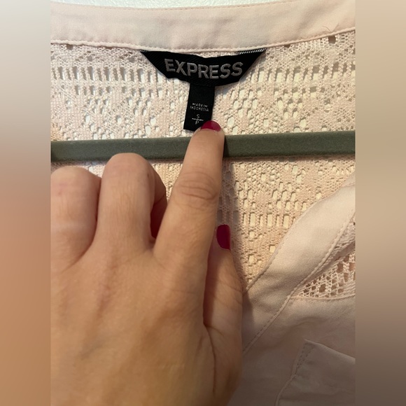 Express Sheer Lacy Blouse Size Small - Picture 5 of 5